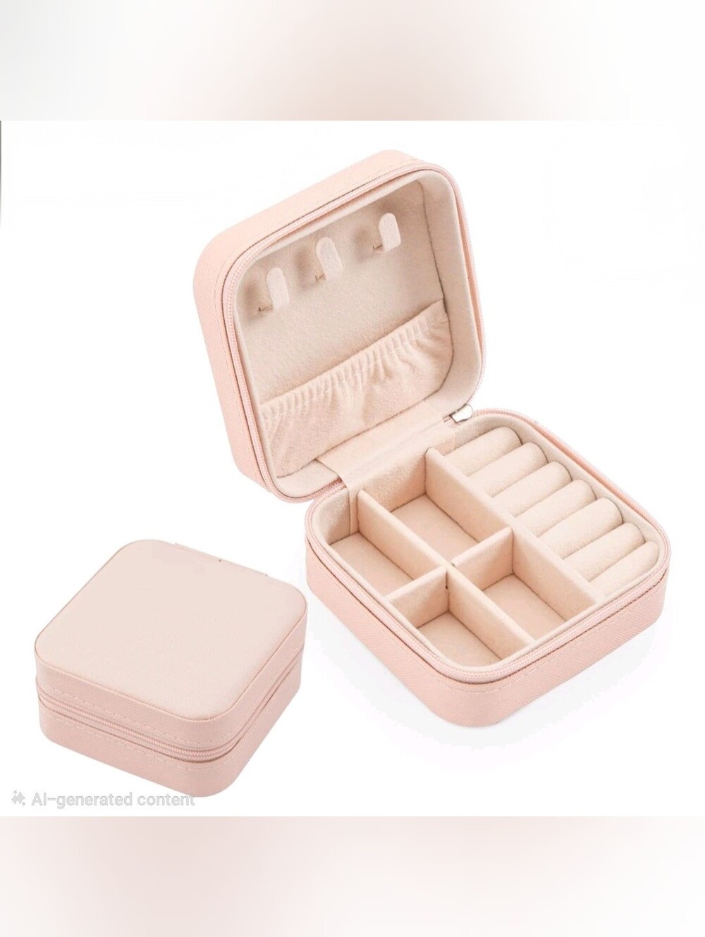 Compact Pink Jewelry Organizer Case - Travel Jewelry Box. NIB